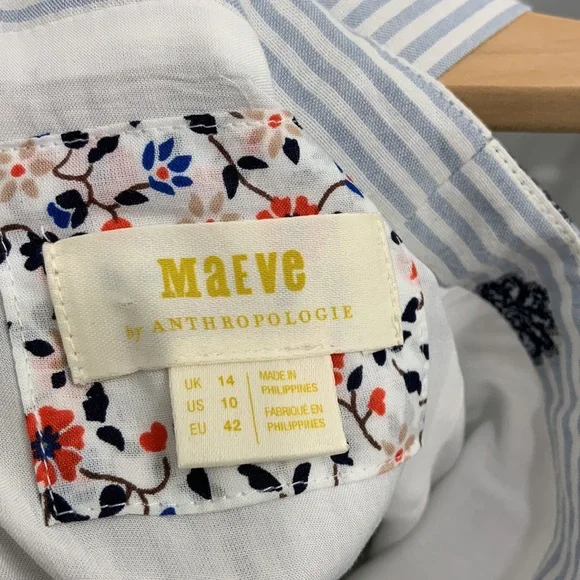 Anthropologie Maeve sundress in blue pinstripe - Picture 3 of 3